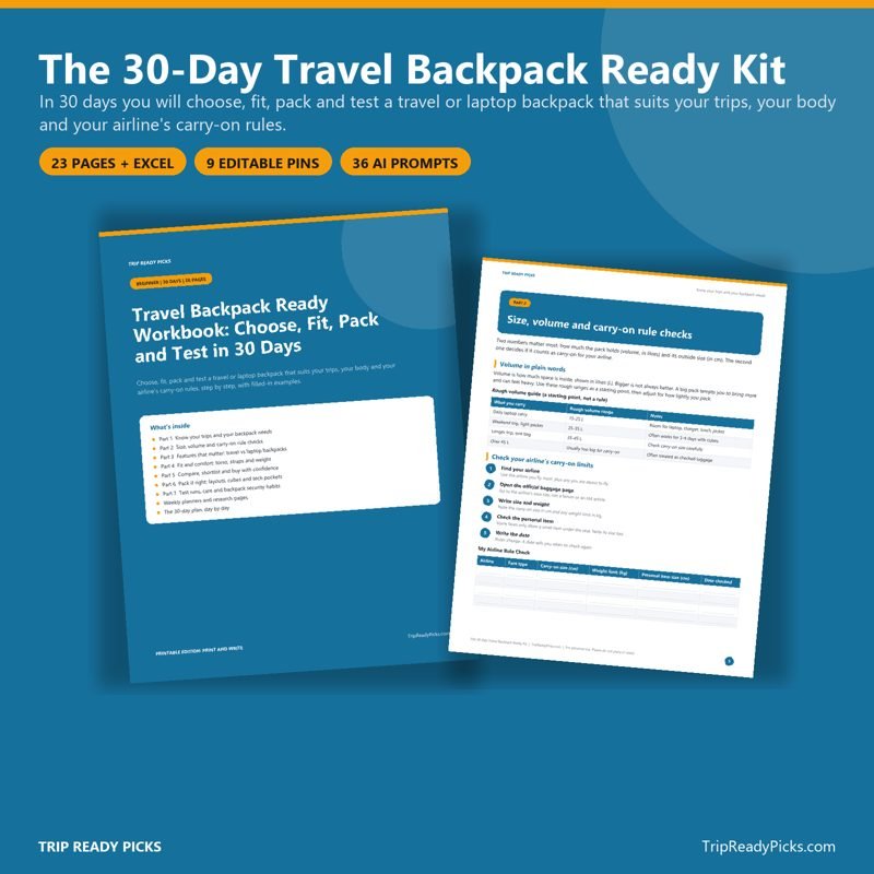 The 30-Day Travel Backpack Ready Kit